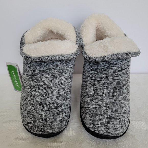 VONMAY Women's Slippers Booties with Memory Foam Indoor/Outdoor-Grey color-W10M⭐ - Picture 7 of 15